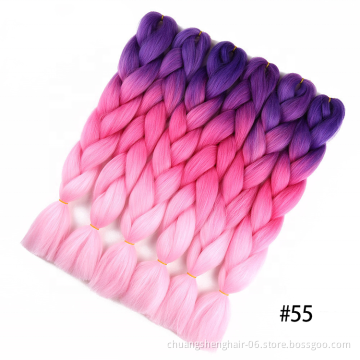 Jumbo Hair Braid Crochet Pre Stretched Heat Resistant hair supplier ombre extensions synthetic box for braids braid hair jumbo